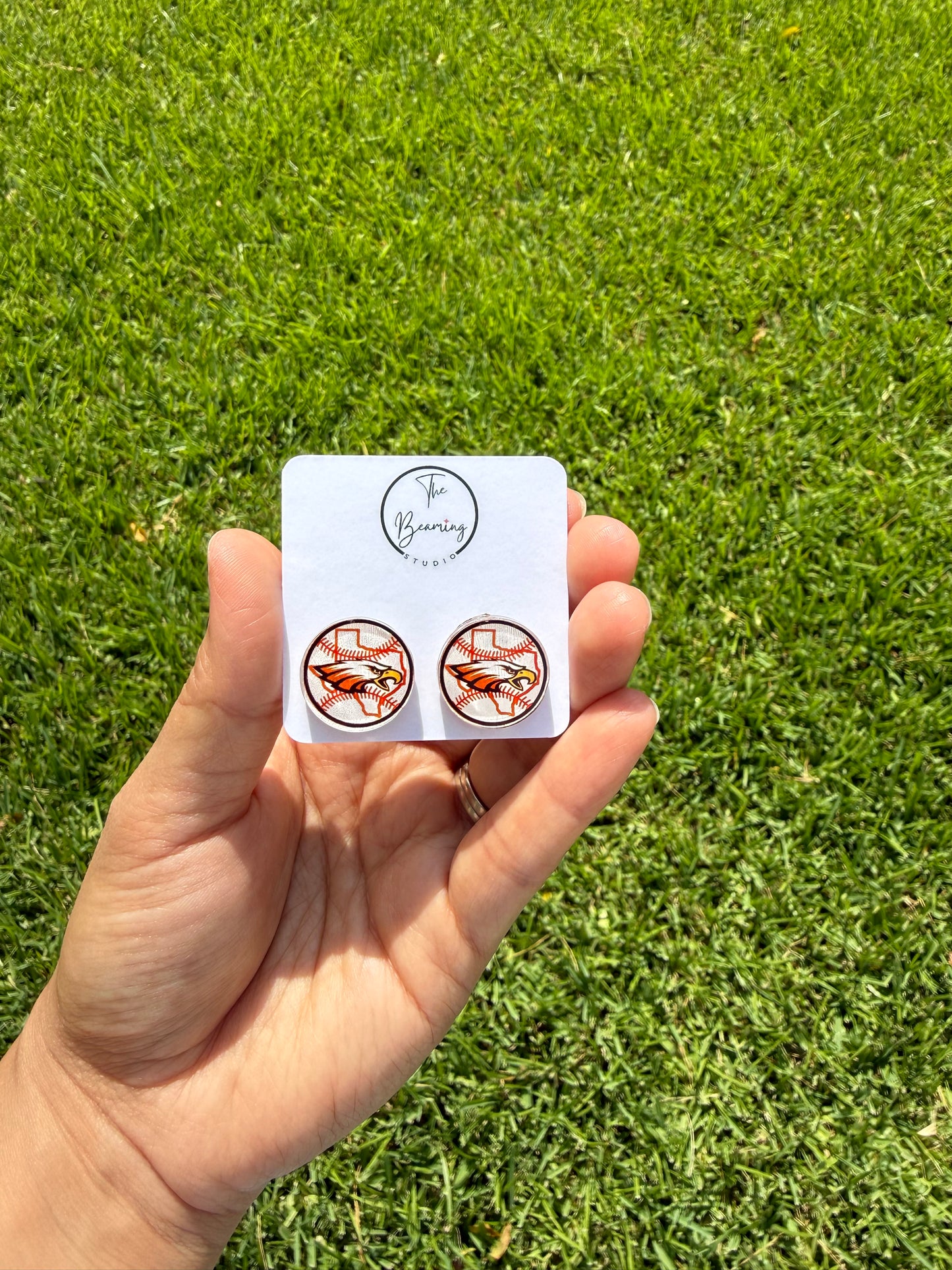 Eagle Baseball Earrings