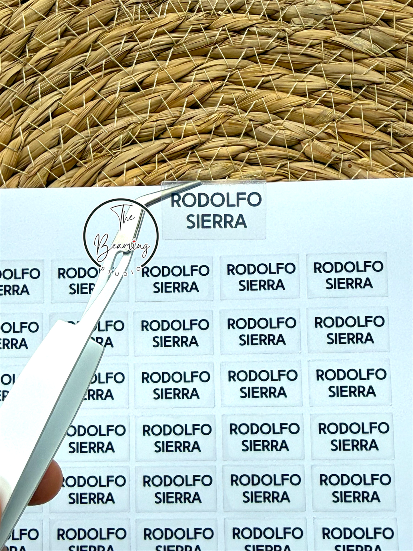 Clear Name Stickers- Small