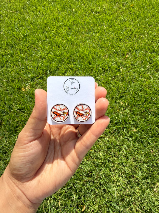 Eagle Baseball Earrings