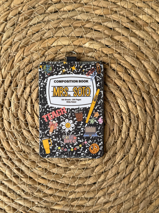 Clear Pocket Badge Holder-Yellow