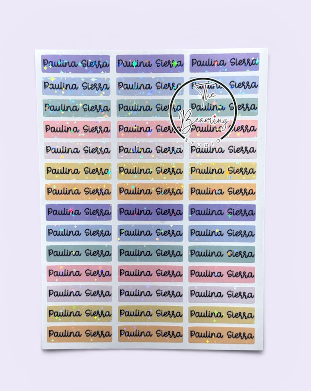 Pastel Name Stickers (42 Count)