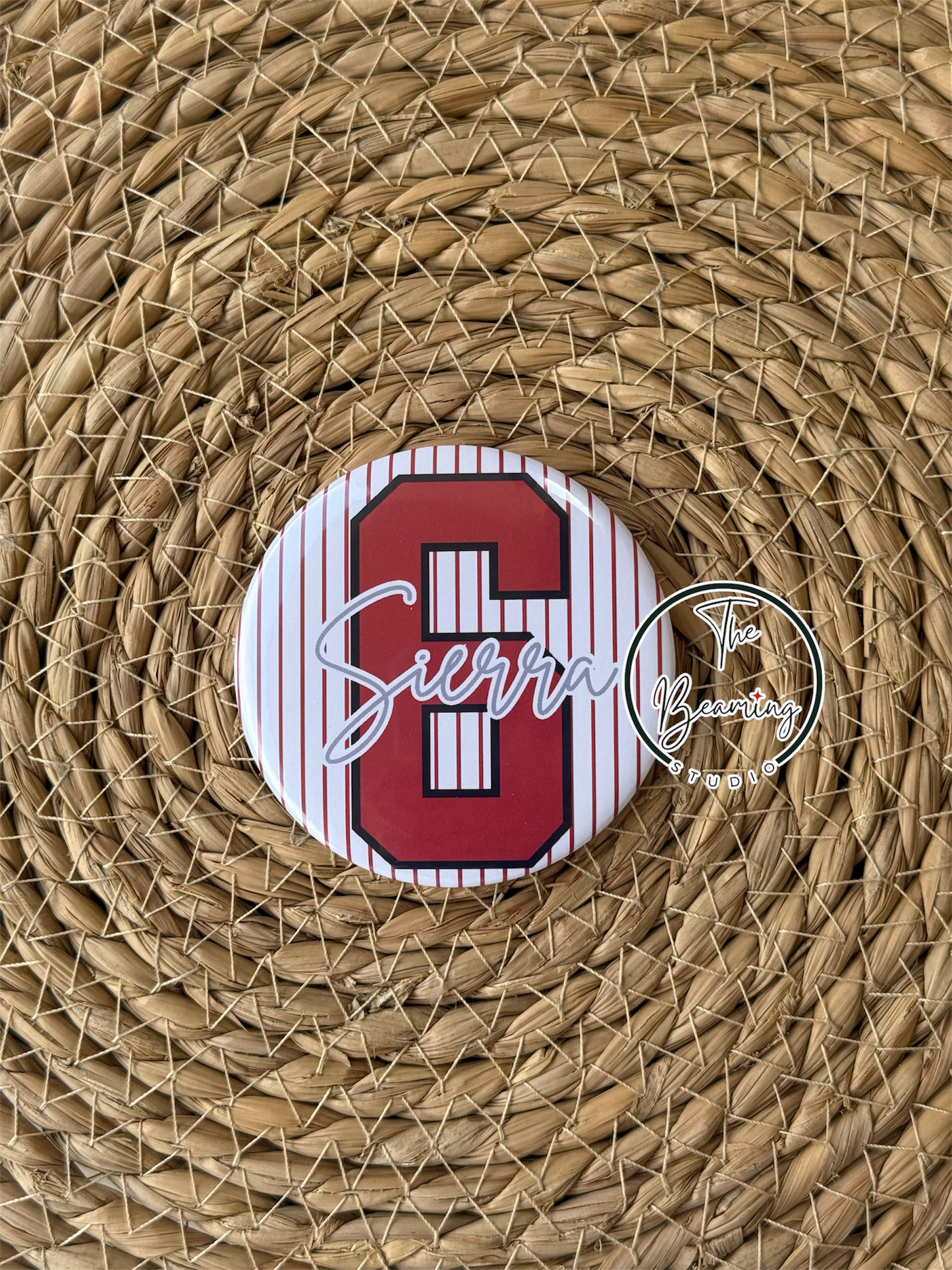 Striped Signature Button